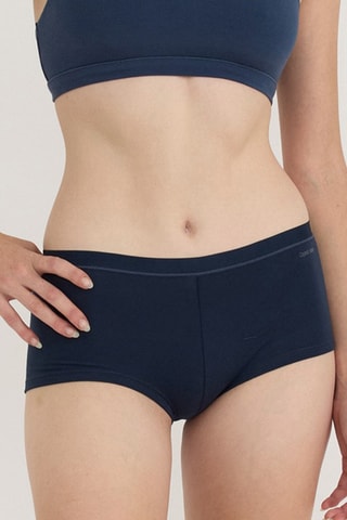 5 shorties em algodão biológico - Preto, bege e cru