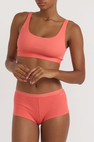 Shorties em algodão biológico - Coral
