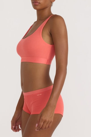 Shorties em algodão biológico - Coral