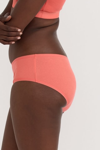Cueca em algodão biológico - Coral