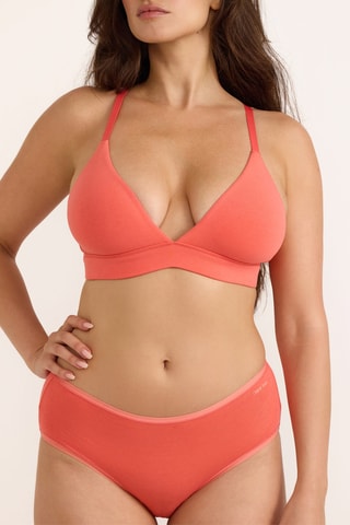 Soutien em algodão biológico - Coral