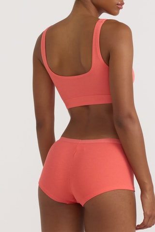 Soutien desportivo em algodão biológico - Coral