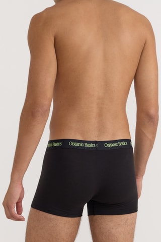 3 boxers em algodão biológico - Preto