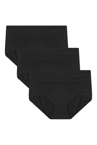 3 cuecas de cintura alta - Preto