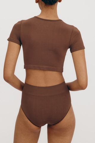 3 cuecas de cintura alta - Castanho