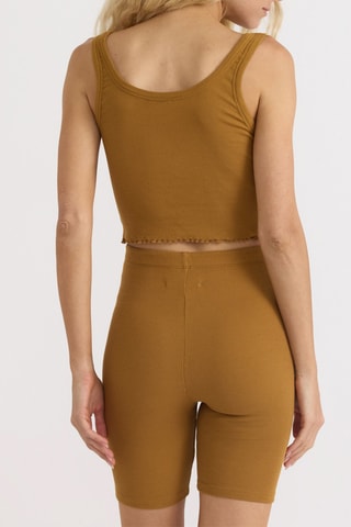 Panties em algodão biológico cintura subida - Mostarda