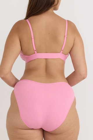 Soutien desportivo em algodão biológico - Rosa