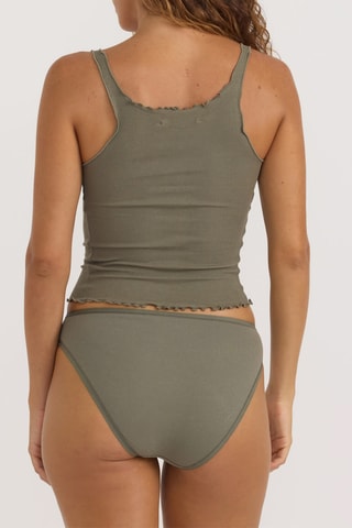 Crop top em algodão biológico - Caqui