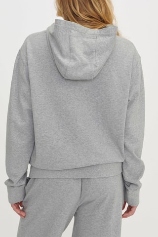 Sweat em algodão biológico - Cinzento-claro mesclado