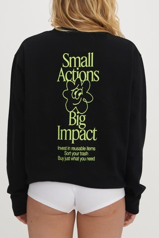 Sweat em algodão biológico - Preto