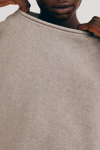 Camisola em algodão biológico - Cinzento-claro mesclado