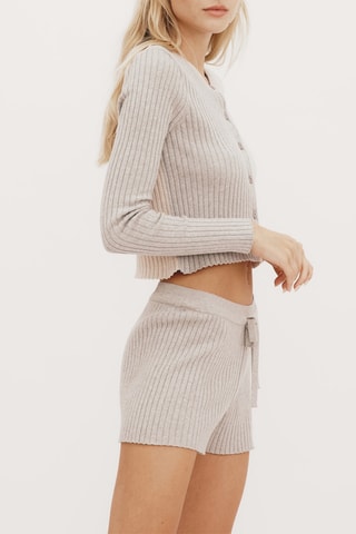 Casaco em algodão biológico - Cinzento-claro mesclado