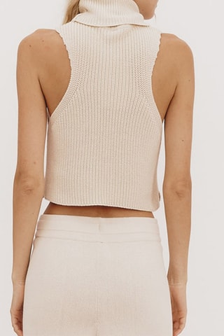 Crop top em algodão biológico - Cru