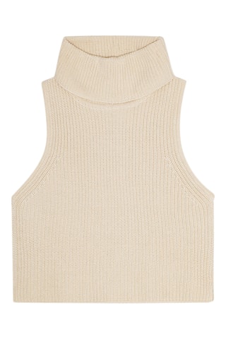 Crop top em algodão biológico - Cru