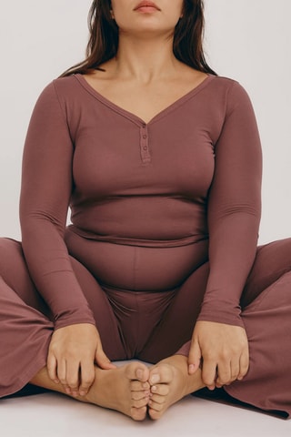 Crop top em algodão biológico - Rosa-velho