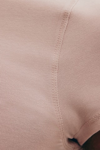 T-shirt cropped em algodão biológico - Rosa