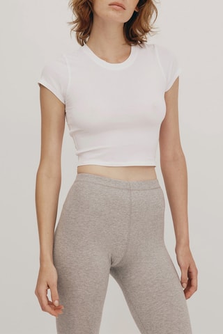 2 t-shirts cropped em algodão biológico - Preto e branco