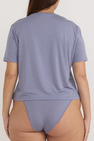 T-shirt boxy - Cinzento-claro