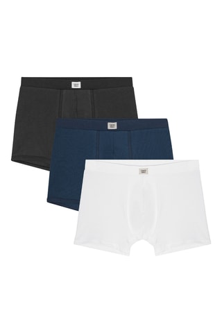 3 boxers em algodão biológico - Preto e branco