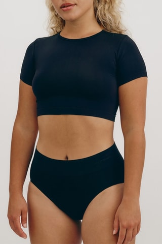 Cueca de cintura subida - Preto