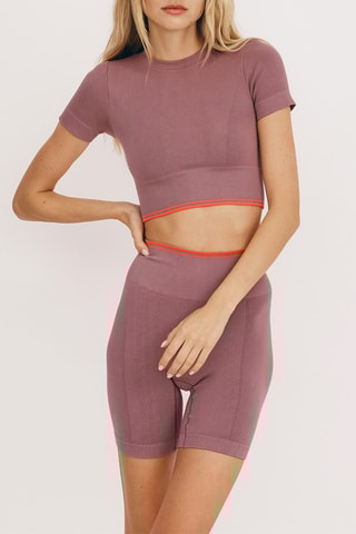T-shirt cropped - Rosa-velho