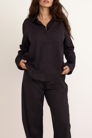 Calças em algodão biológico - Preto