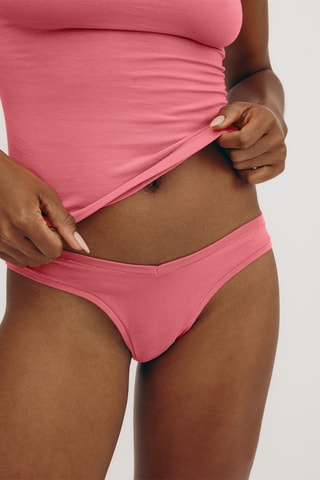 String em algodão biológico - Rosa