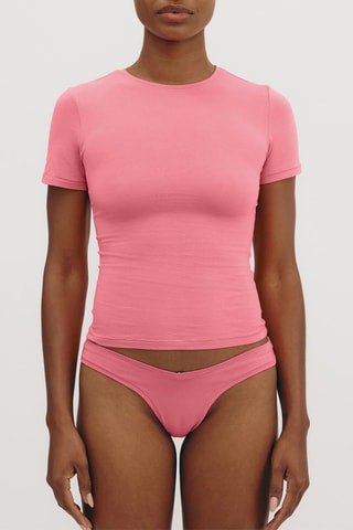 String em algodão biológico - Rosa