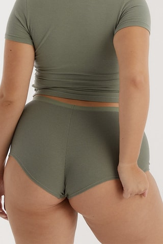 Shorties em algodão biológico - Caqui