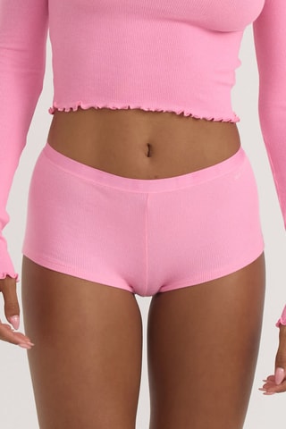 Shorties em algodão biológico - Rosa