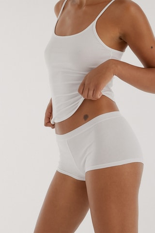 Shorties em algodão biológico - Branco