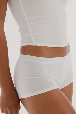 Shorties em algodão biológico - Branco