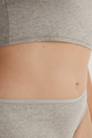 Cueca em algodão biológico - Cinzento mesclado