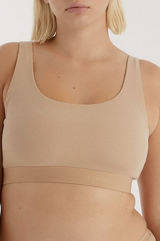 Soutien desportivo em algodão biológico - Bege