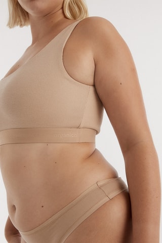 Soutien desportivo em algodão biológico - Bege