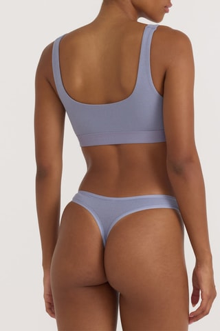 Soutien desportivo em algodão biológico - Violeta