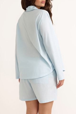 Camisola em algodão biológico - Azul-celeste