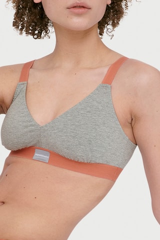 Soutien desportivo em algodão biológico - Cinzento mesclado