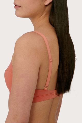 Soutien em algodão biológico - Vermelho-tijolo