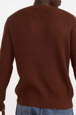 Camisola em algodão biológico - Castanho