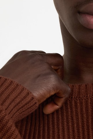 Camisola em algodão biológico - Castanho