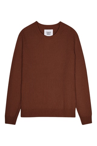 Camisola em algodão biológico - Castanho