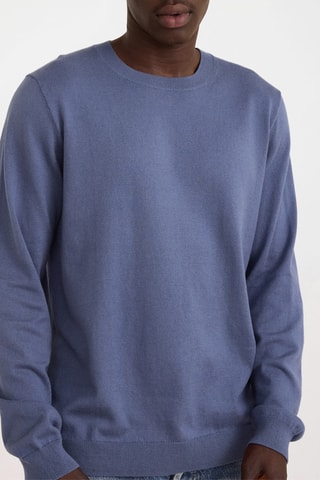 Camisola em algodão biológico - Azul-celeste