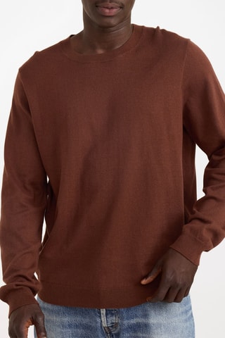 Camisola em algodão biológico - Castanho