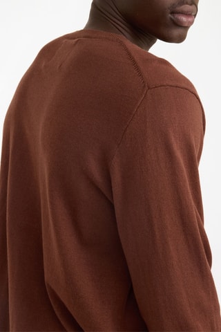 Camisola em algodão biológico - Castanho