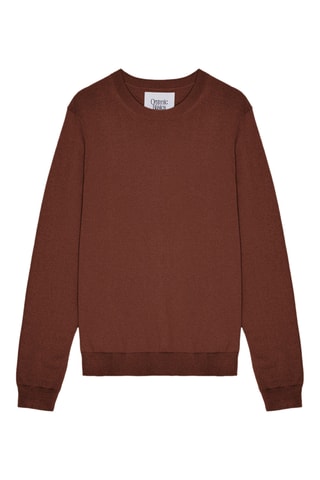 Camisola em algodão biológico - Castanho