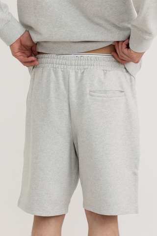 Calções em algodão biológico - Cinzento-claro mesclado