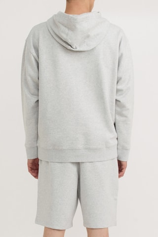 Calções em algodão biológico - Cinzento-claro mesclado