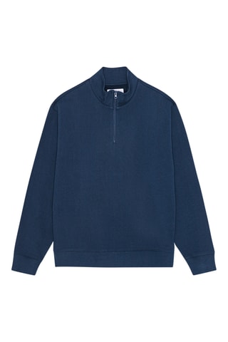 Camisola em algodão biológico - Azul-cobalto