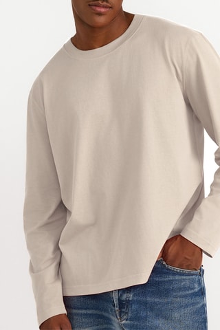 T-shirt em algodão biológico - Bege